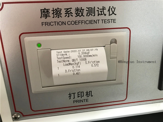 Testeur ASTM COF Films plastiques Coefficient de frottement Testeurs