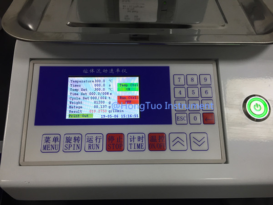 Appareil d'essai de laboratoire pour l'indice de débit de fusion du polyéthylène avec écran LCD